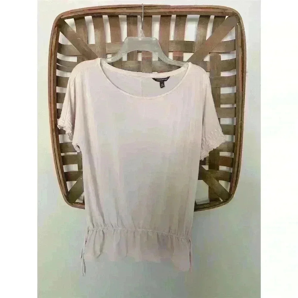 Banana Republic Women's Blouse XS Light Pink Short Sleeve Top